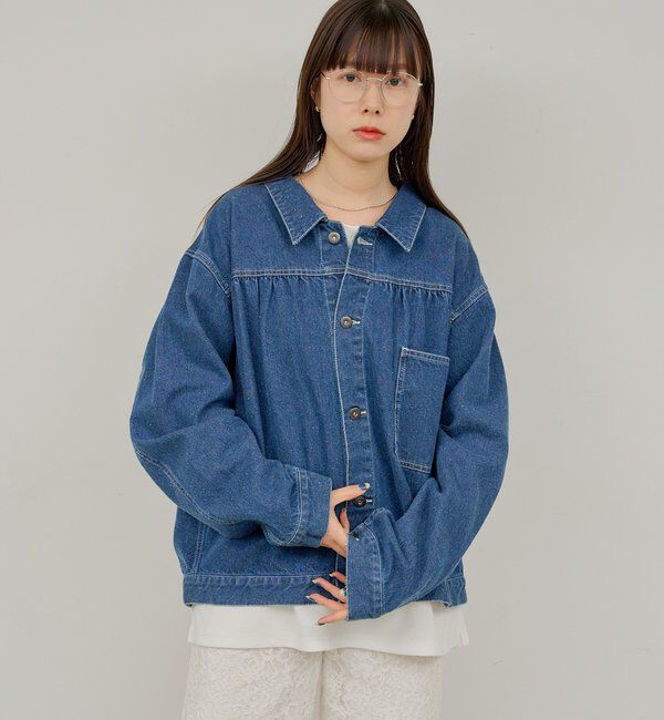  「【WHIMSIC】ネップデニムワークジャケット」|デニムジャケット|