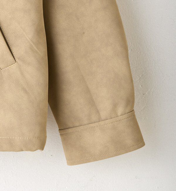  「【WHIMSIC/2サイズ展開】ヴィーガンレザーコーチジャケット」|ブルゾン・スタジャン|