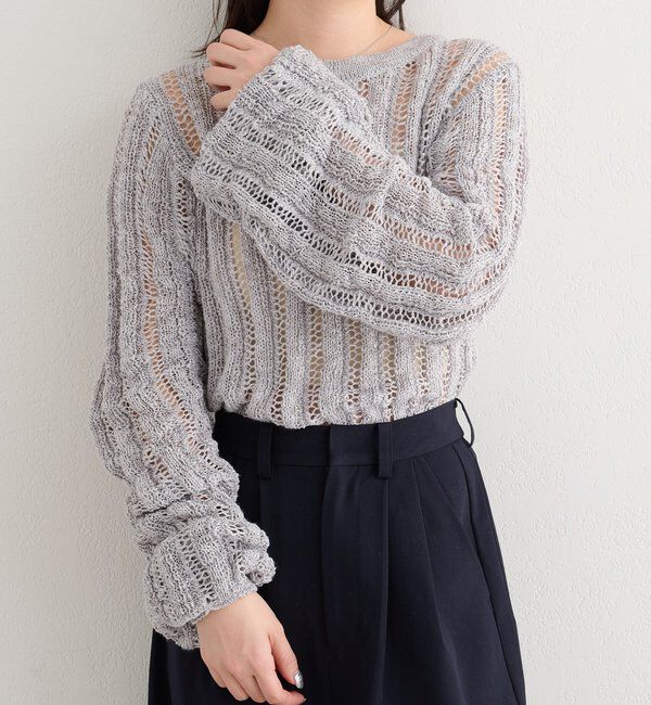  「【4色展開】B ルーズスリーブニットプルオーバー」|その他|グレー