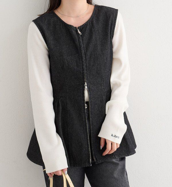  「【セットアップ対応】B デニムペプラムビスチェ」|その他|