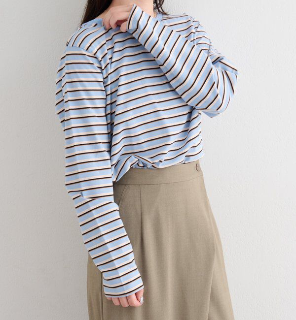  「【前後2WAY】B ボーダーバックリボンロンTEE」|その他|