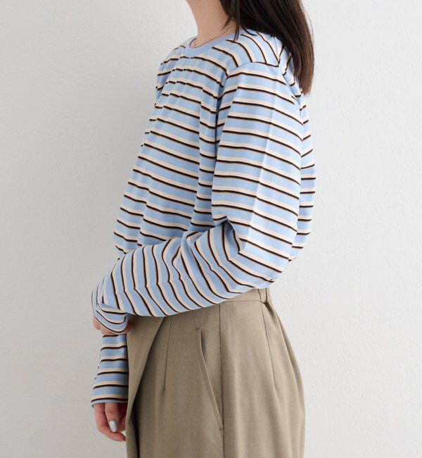  「【前後2WAY】B ボーダーバックリボンロンTEE」|その他|