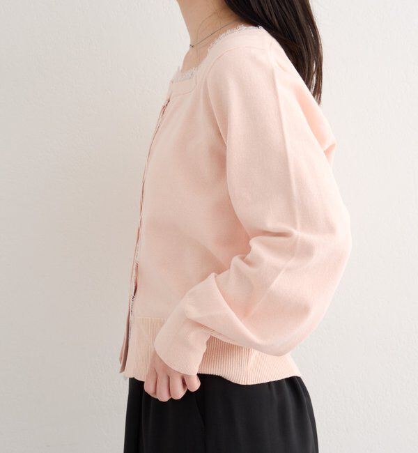  「【4色展開】B レーススクエアネックカーディガン」|その他|