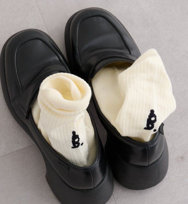  「【6色展開/M.Lサイズ展開/ユニセックス】B ロゴソックス」|その他|ブラック