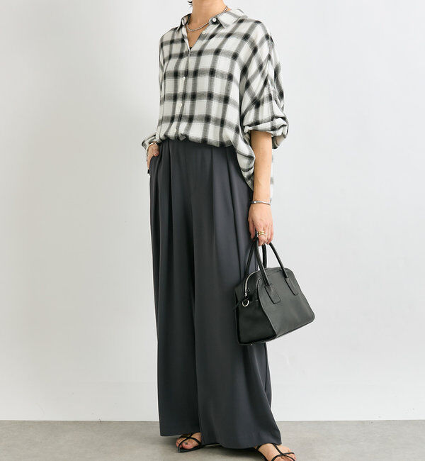  「ウォッシュドチェックワイドシャツ」|シャツ・ブラウス|