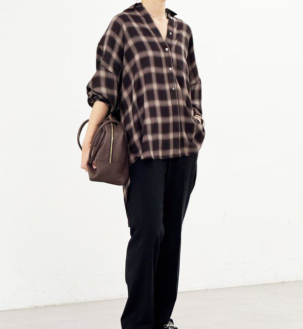  「ウォッシュドチェックワイドシャツ」|シャツ・ブラウス|