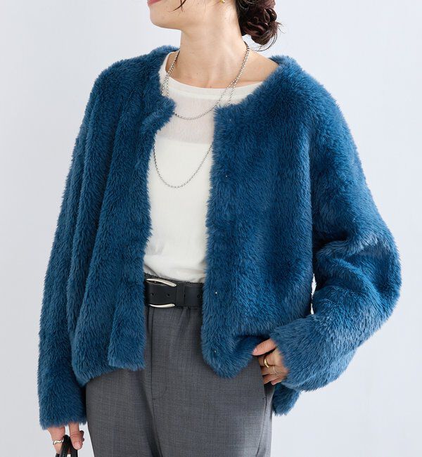  「【リバイバル/着映え】ダブルフェイスシャギーカーデ・2」|カーディガン|