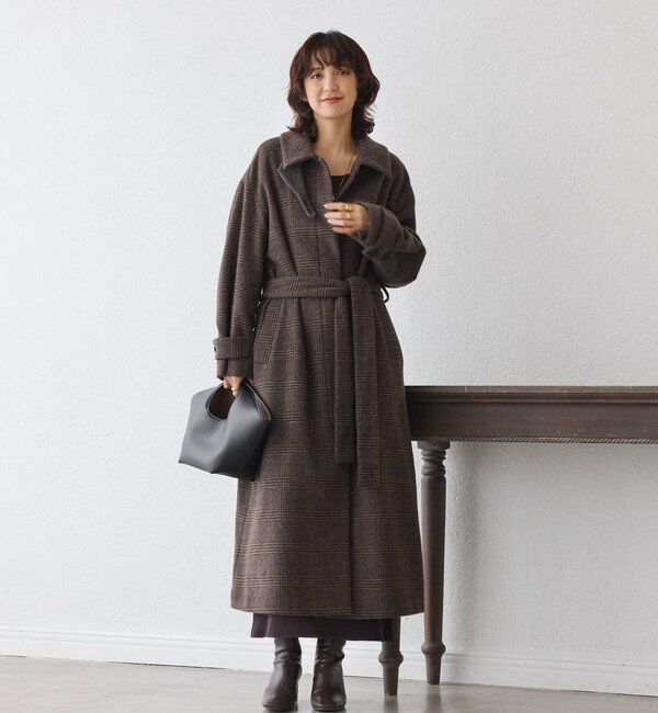  「【インフルエンサーSHIHO企画】チェックステンカラーコート」|その他|