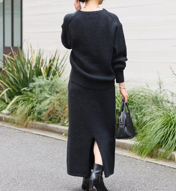  「【セットアップ対応可】ブークレーヤーンタイトスカート」|スカート|