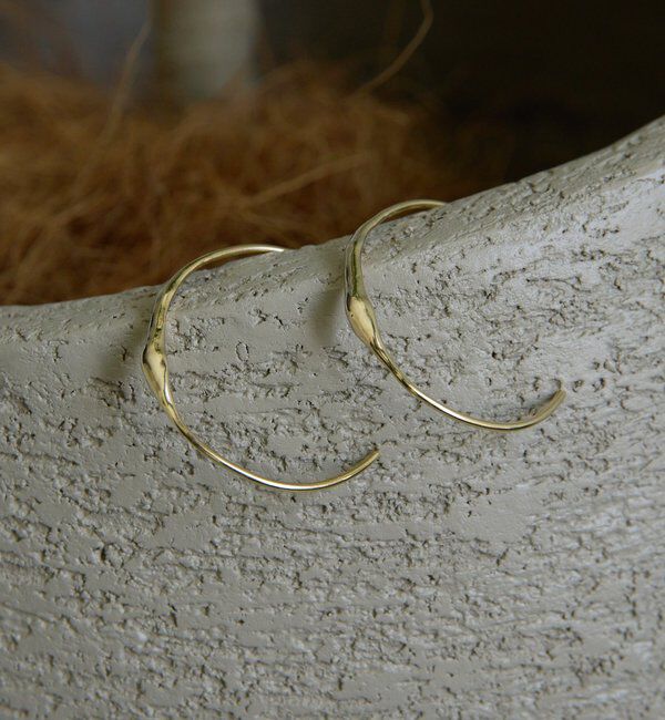  「ニュアンスフープピアス」|リング|ゴールド