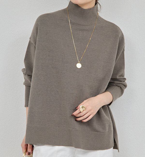  「【手洗い可】【全骨格対応】オーバータートルニット」|ニット・セーター|