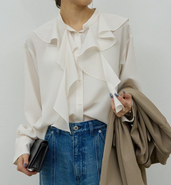  「ラッフルタイブラウス」|シャツ・ブラウス|