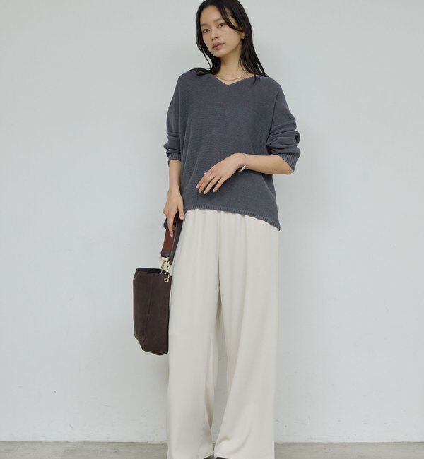  「【手洗い可】コットンメッシュプルオーバー」|ニット・セーター|