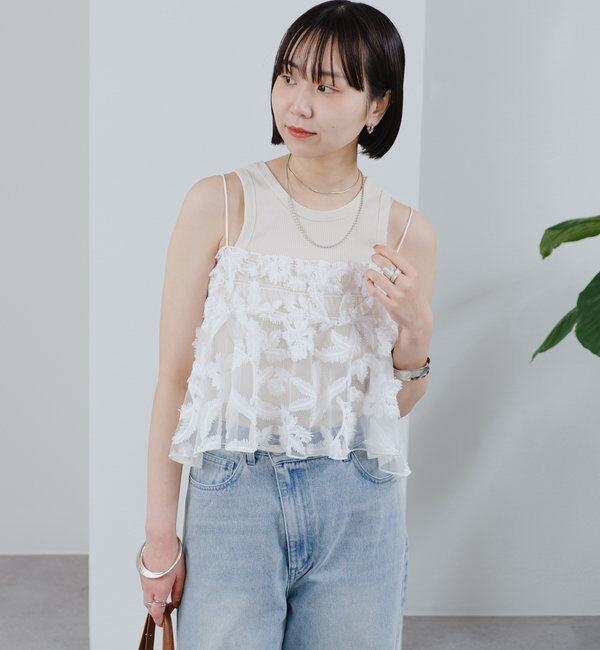  「シアーリーフビスチェ」|シャツ・ブラウス|