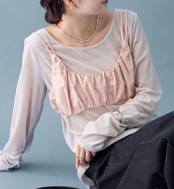  「ギャザービスチェ SETトップス」|Tシャツ・カットソー|