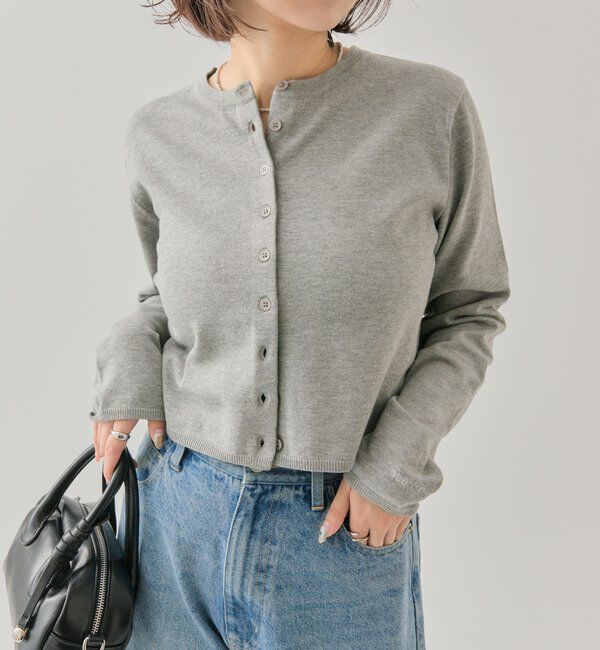  「チビボタン長袖カーディガン」|カーディガン|