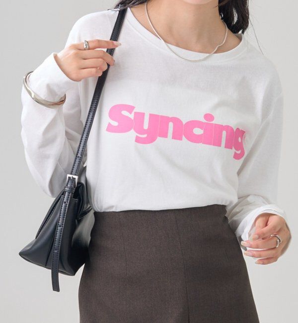  「ロゴチビロングTシャツ」|Tシャツ・カットソー|オフホワイト