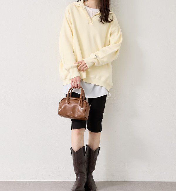  「スウェットライクヘンリーニット」|ニット・セーター|