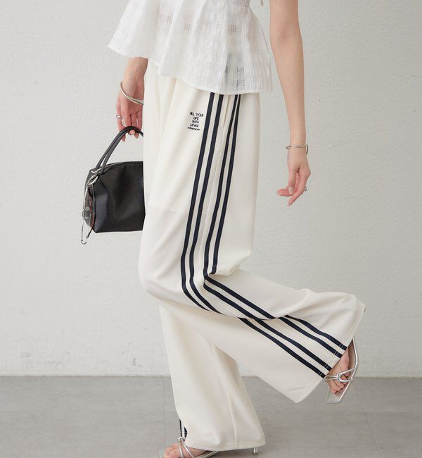  「ロゴ刺繍イージーパンツ」|チノ|アイボリー