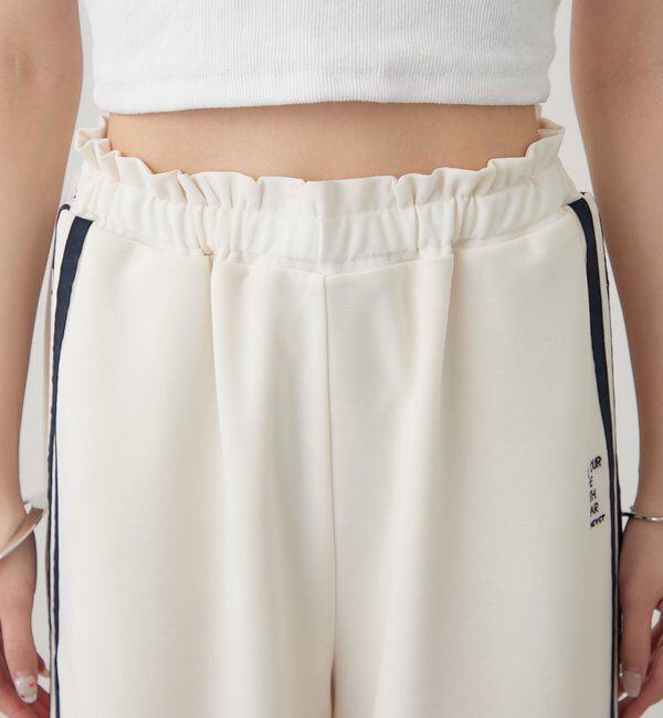  「ロゴ刺繍イージーパンツ」|チノ|