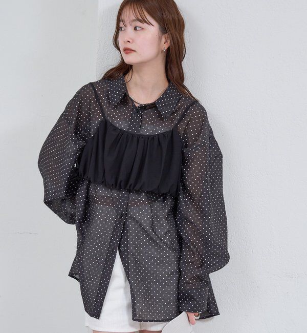  「シアーシャツビスチェSET」|シャツ・ブラウス|