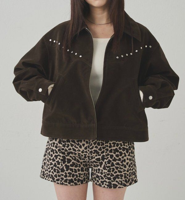  「SUEDE STUDDED BLOUSON/スウェードスタッズブルゾン」|ブルゾン・スタジャン|ブラウン