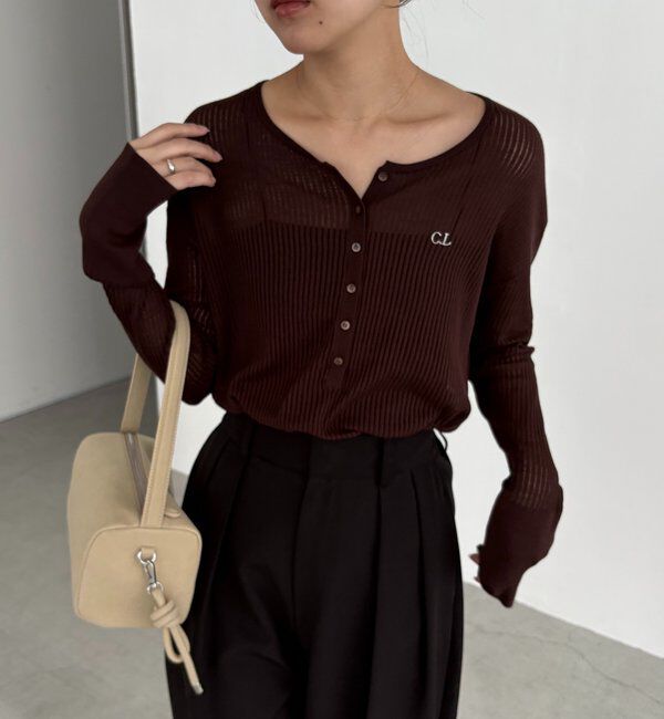  「〈C.L〉シアーヘンリーニット」|ニット・セーター|