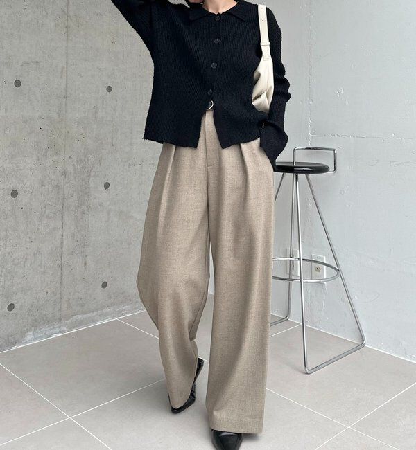  「【低身長サイズあり】アシメベルトSETパンツ」|チノ|
