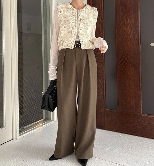  「【低身長サイズあり】アシメベルトSETパンツ」|チノ|