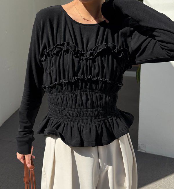  「【体感＋4℃】ベアシャーリング裏起毛トップス」|Tシャツ・カットソー|