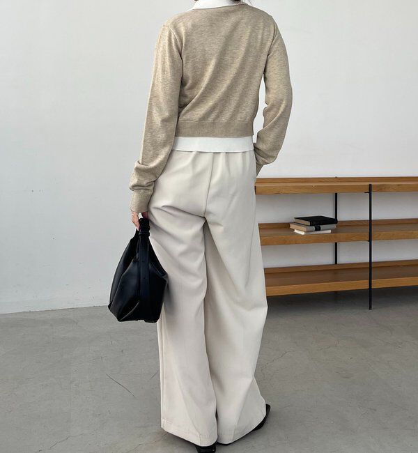  「レイヤードポロニットカーディガン」|カーディガン|