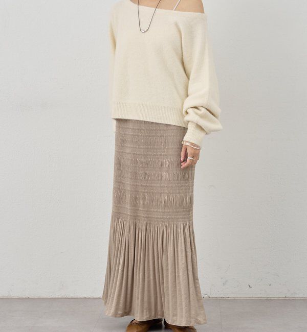  「プリーツマキシスカート」|スカート|