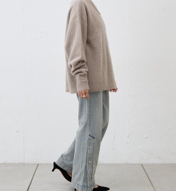  「サイドボタンデニム」|デニム|