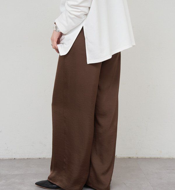  「サテンワイドパンツ」|チノ|