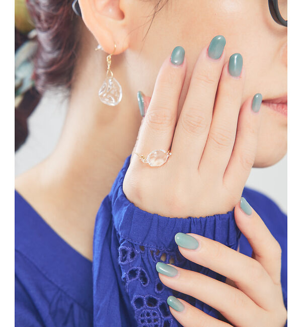 collex「【別注】【HARIO Lampwork Factory】カレットオーバル チェー」|リング|