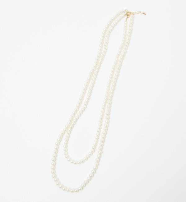 collex「【dignif】【金属アレルギー対応】3WAY2連パールネックレス」|ネックレス|