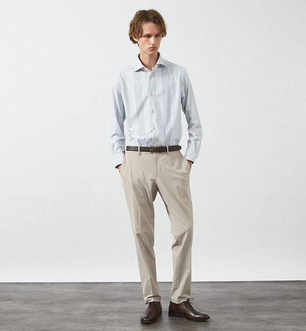 ABAHOUSE「【FLEX SHIRTS】360&deg;ストレッチ パッチワークストライプシャツ /」|シャツ・ブラウス|