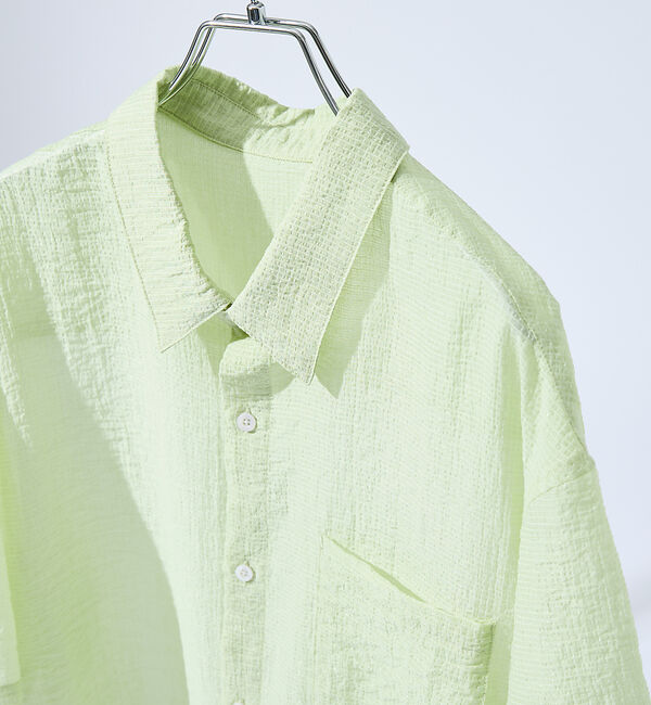 ABAHOUSE「スーパーシアー ラメドビー 半袖シャツ / オーバーサイズ」|シャツ・ブラウス|