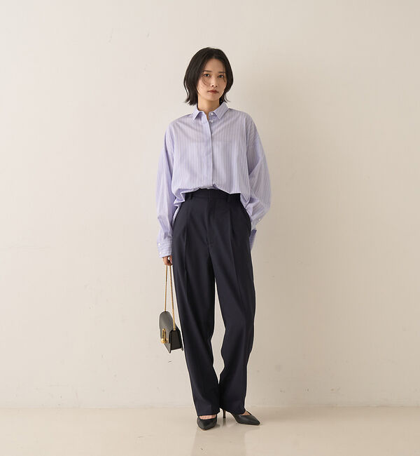 Rouge vif「バックドレープストライプシャツ」|シャツ・ブラウス|