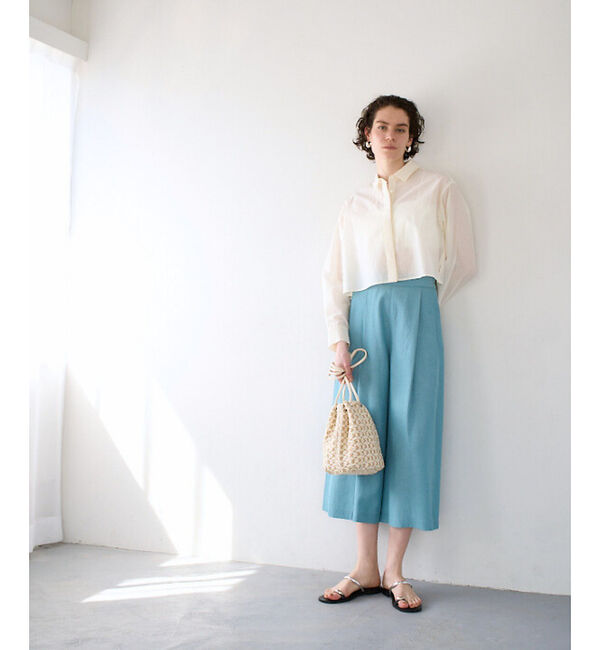 qualite「コットンシアークロップドシャツ」|シャツ・ブラウス|