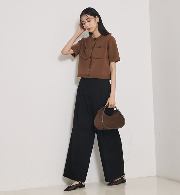 qualite「TCツイルWループタックワイドパンツ」|その他|