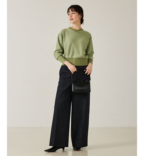 qualite「【スウェット気分で着られる】スパンコールニット」|ニット・セーター|