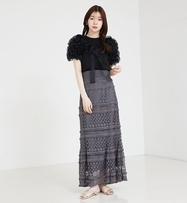 SELFIST「ボリュームフリル袖付Tシャツ」|Tシャツ・カットソー|