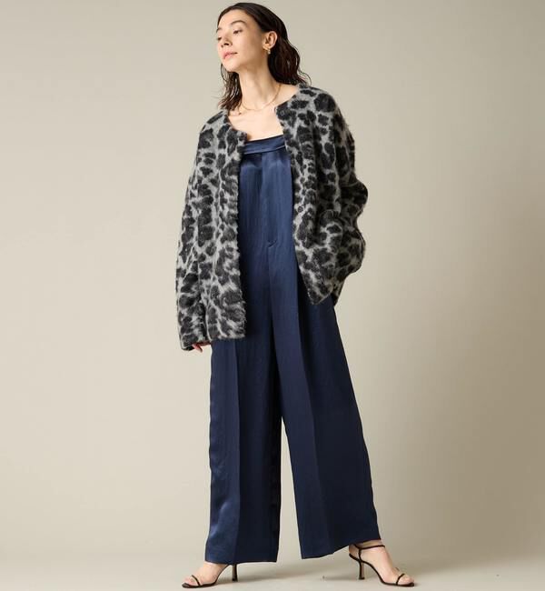 Liesse「稲沢朋子さんコラボレオパードジャガードニット」|カーディガン|