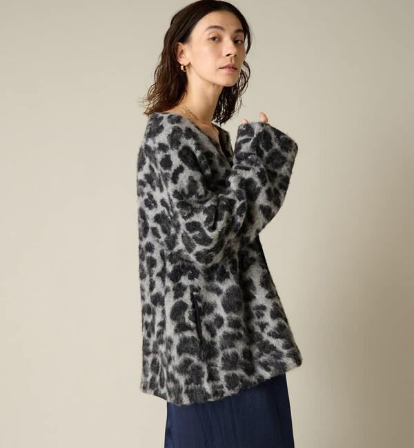 Liesse「稲沢朋子さんコラボレオパードジャガードニット」|カーディガン|