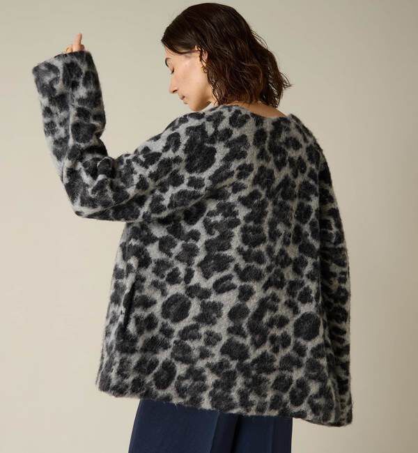 Liesse「稲沢朋子さんコラボレオパードジャガードニット」|カーディガン|