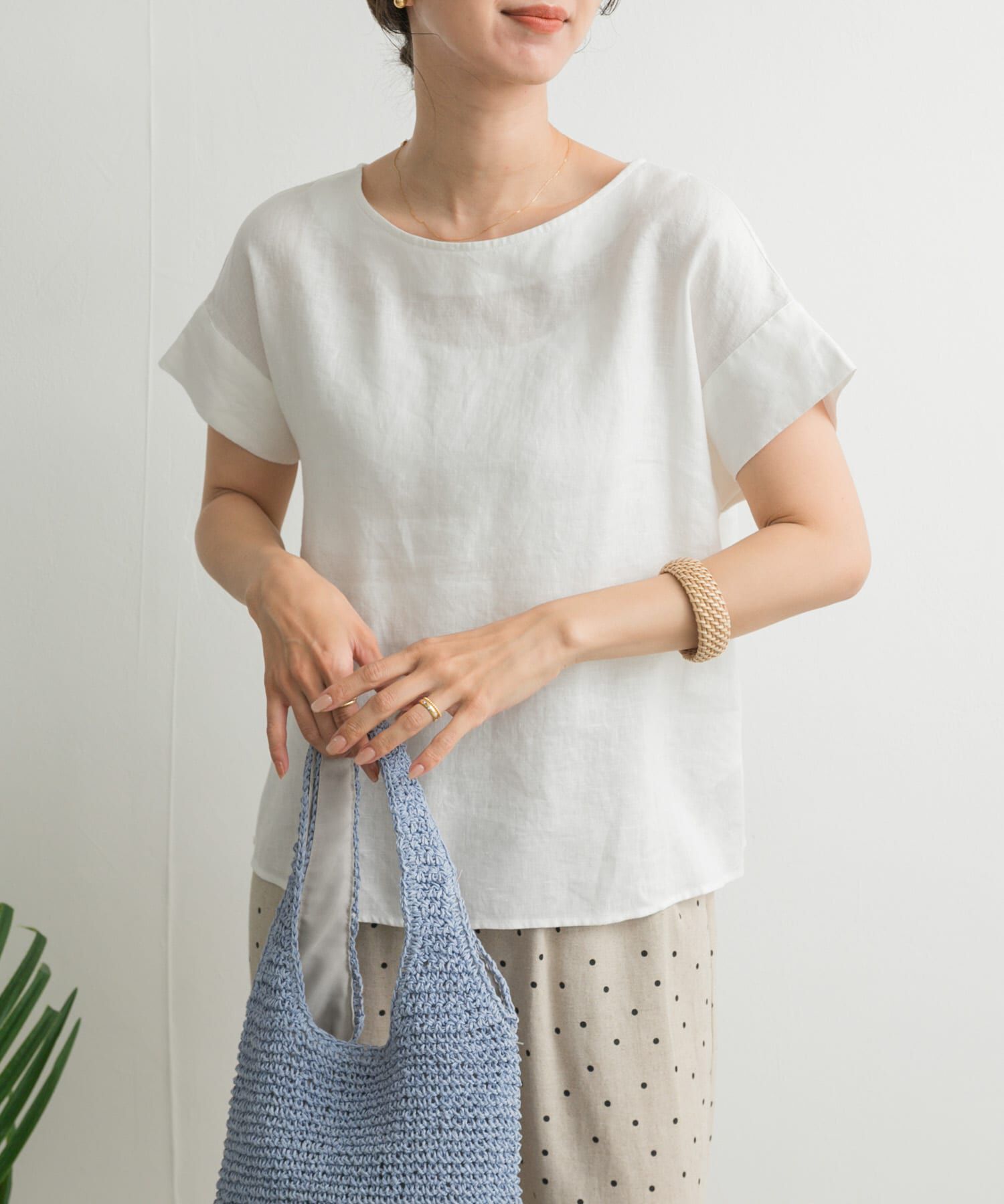 URBAN RESEARCH DOORS「リネンバックタックブラウス」|シャツ・ブラウス|