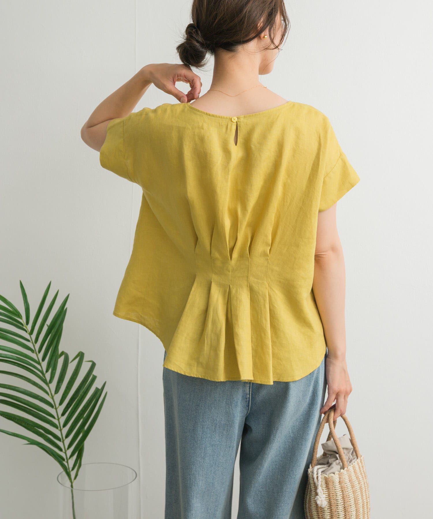 URBAN RESEARCH DOORS「リネンバックタックブラウス」|シャツ・ブラウス|