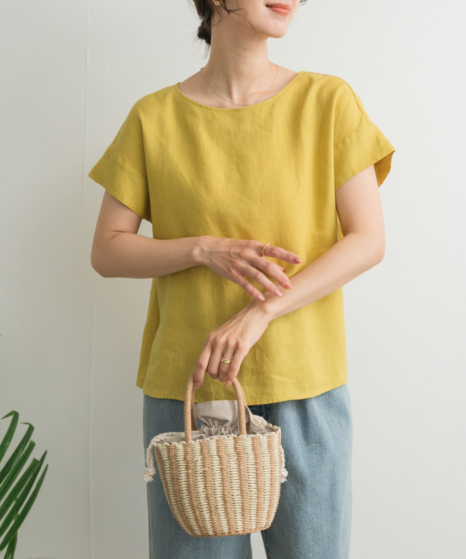 URBAN RESEARCH DOORS「リネンバックタックブラウス」|シャツ・ブラウス|