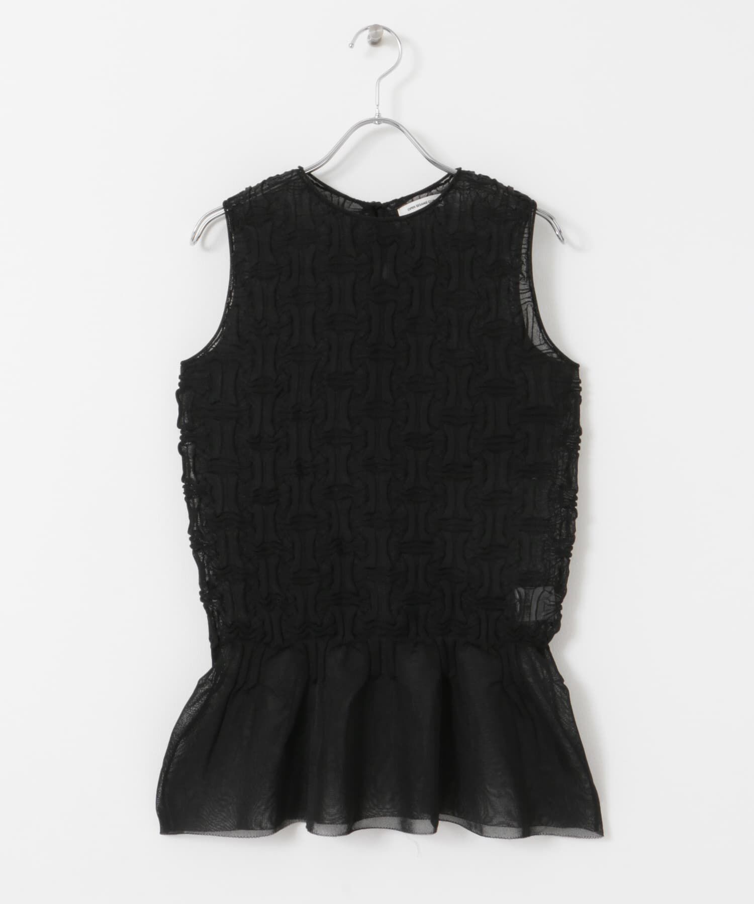 URBAN RESEARCH DOORS「OPEN SESAME CLUB　sheerlattice tops」|タンクトップ|ブラック